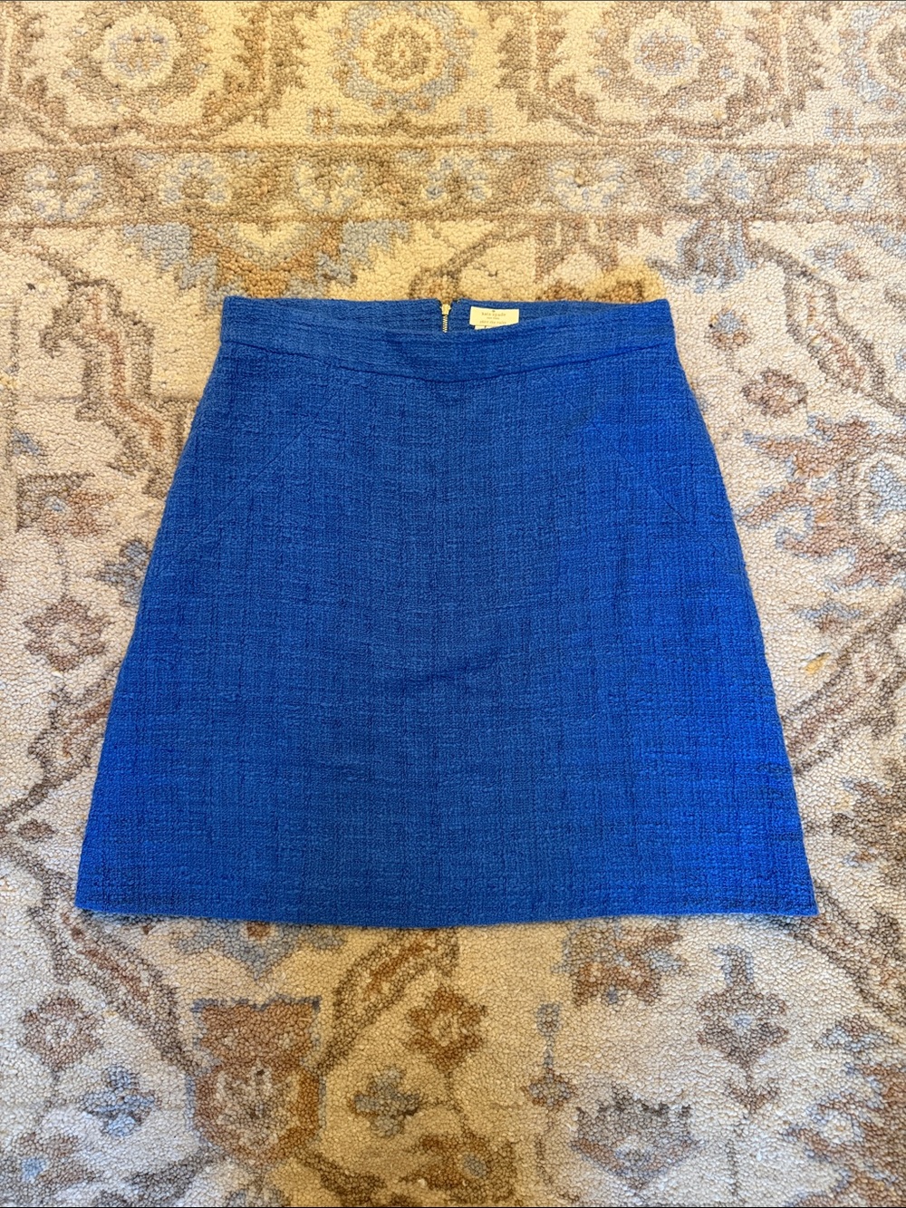 Kate Spade Anita Blue Tweed Skirt 10